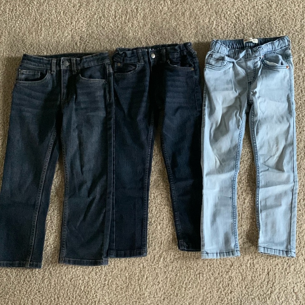Boys Jean bundle size 6 skinny and straight leg adjustable waist